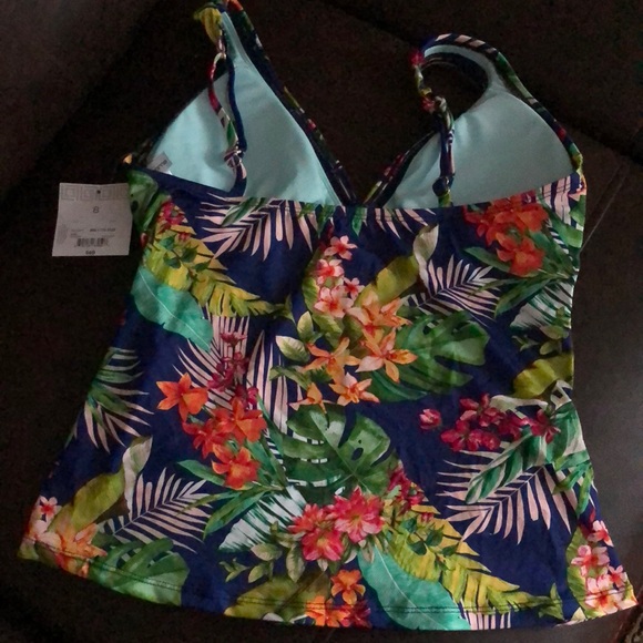 Liz Claiborne Tankini Swimsuit Top - Picture 2 of 2